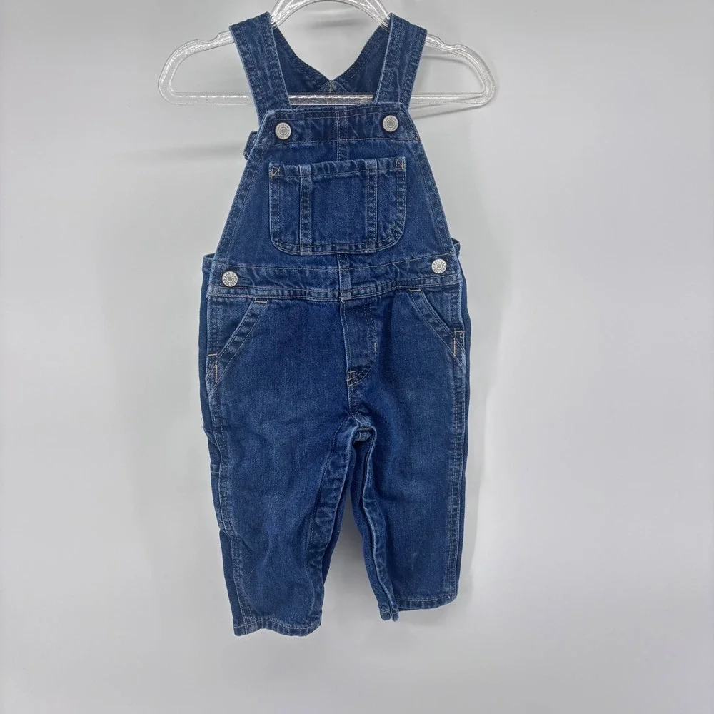 Denim GAP Overalls for‎ Baby Dark Wash Adjustable Straps